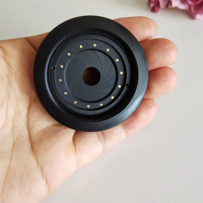  1.5mm - 25mm Zoom Microscope Amplifying Adjustable Metal Iris Diaphragm Aperture Condenser Camera l