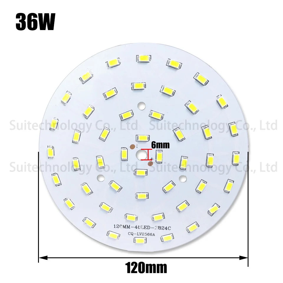 3 Вт, 5 Вт, 7 Вт, 9 Вт, 12 Вт, 15 Вт, 18 Вт, 21 Вт 30 Вт 36 Вт Светодиодный лампа SMD5730 светильник доска светодиодный светильник Панель для DIY светодиодный лампы PCB для потолка с светодиодный - Испускаемый цвет: 36W