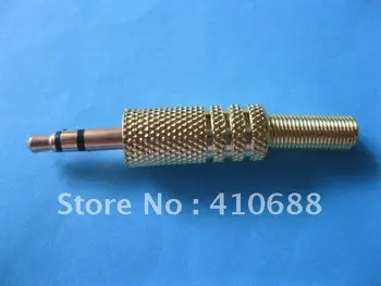 

3.5mm Stereo Audio Plug with Spring Gold Plated 90 pcs per lot