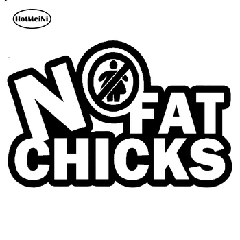 

HotMeiNi 15*10cm "No Fat Chicks Vinyl Decal Car Sticker Window Wall Car Bumper Jdm Euro Dope Funny " Black/Sliver