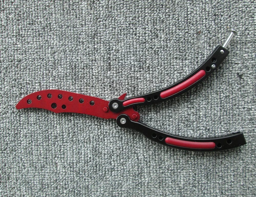 CS GO Butterfly Knife font b toys b font steel practise Balisong Cool training knives CSGO