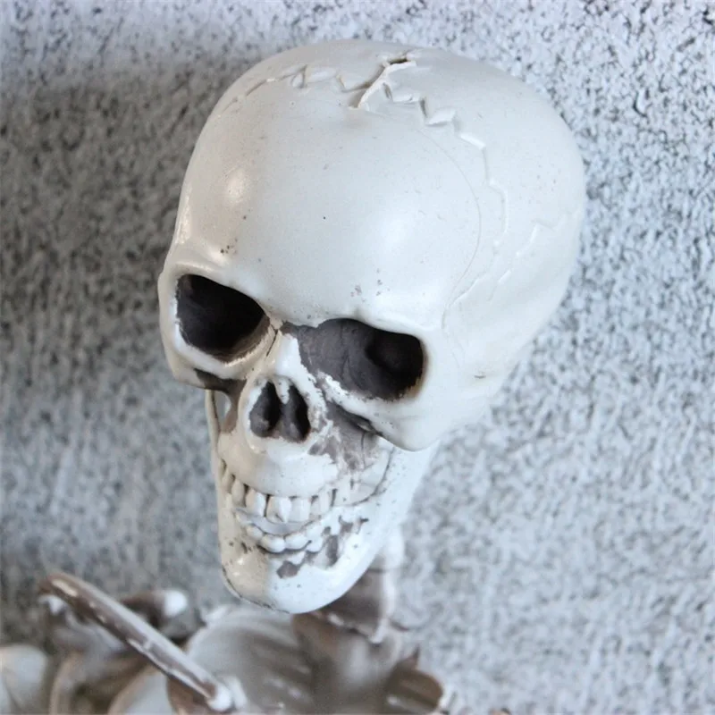 40 см полный корпус череп скелета на Хэллоуин Science реквизит подвижные суставы ужас Hallowmas домашние вечерние садовые наружные декорации реквизит для фотосессии