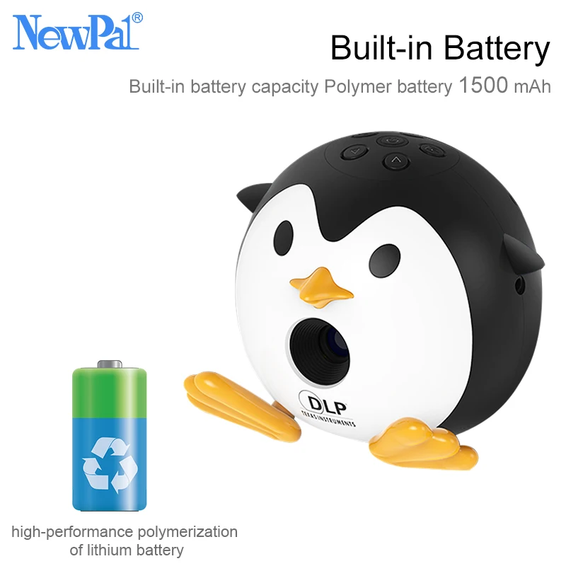 جهاز عرض صغير محمول LED DLP العارض المحمولة مع Ezcast دعم IOS/الروبوت/ويندوز مع 1500 mah بطارية قابلة للشحن Q1