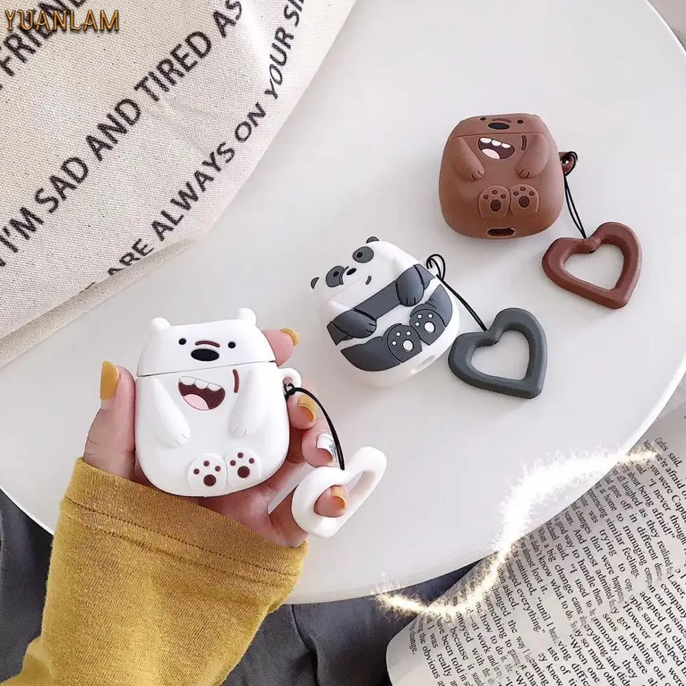 

Cartoon Bear Earphone Case for Airpods Cover Protective Earbuds Skin for Air pods Cases Cute Pattern Carrying Bag for Airpods