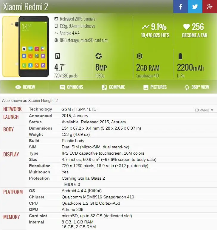 Xiaomi Redmi 2