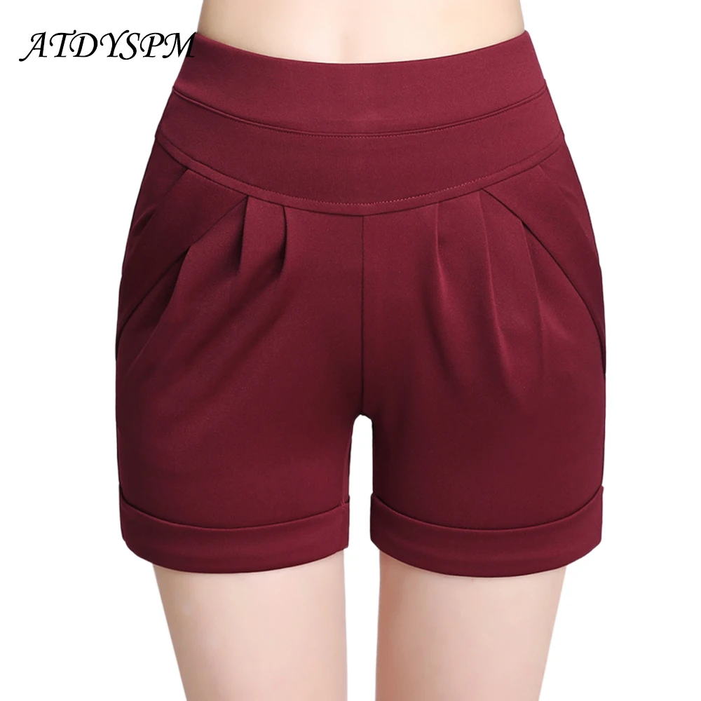 

New Summer Hot Shorts Women High Waist Casual Shorts Ladies Elegant Harem Style Plus Size Stretch Women Shorts
