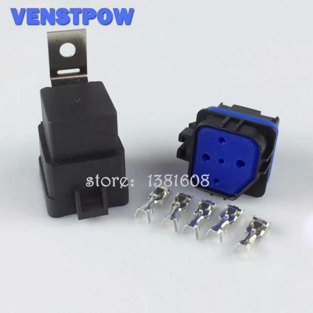 Полностью водонепроницаемые реле для автомобиля грузовика 1 шт. 40 А 12 В 5