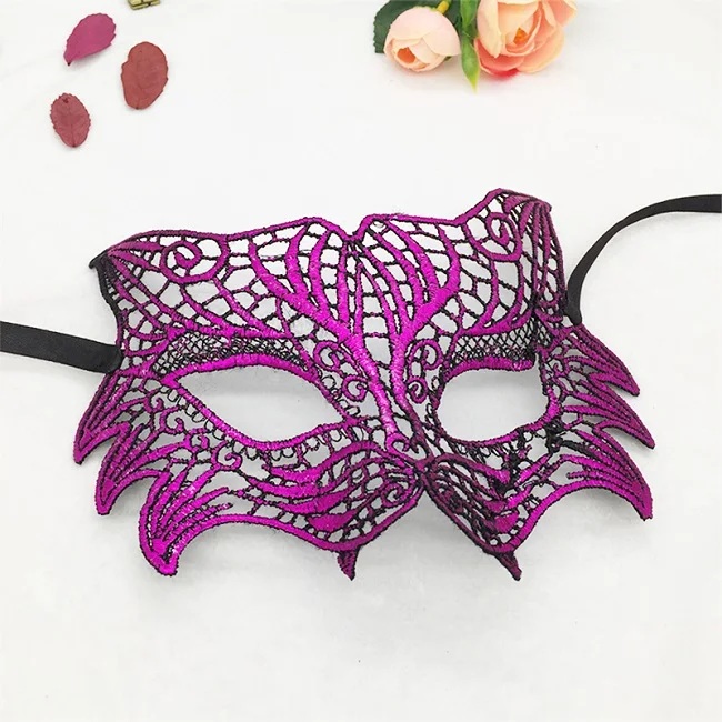 5 шт./пакет, новая популярная Золотая фиолетовая кружевная маска, маскарадные Вечерние Маски серии, маски для Хэллоуина на день рождения