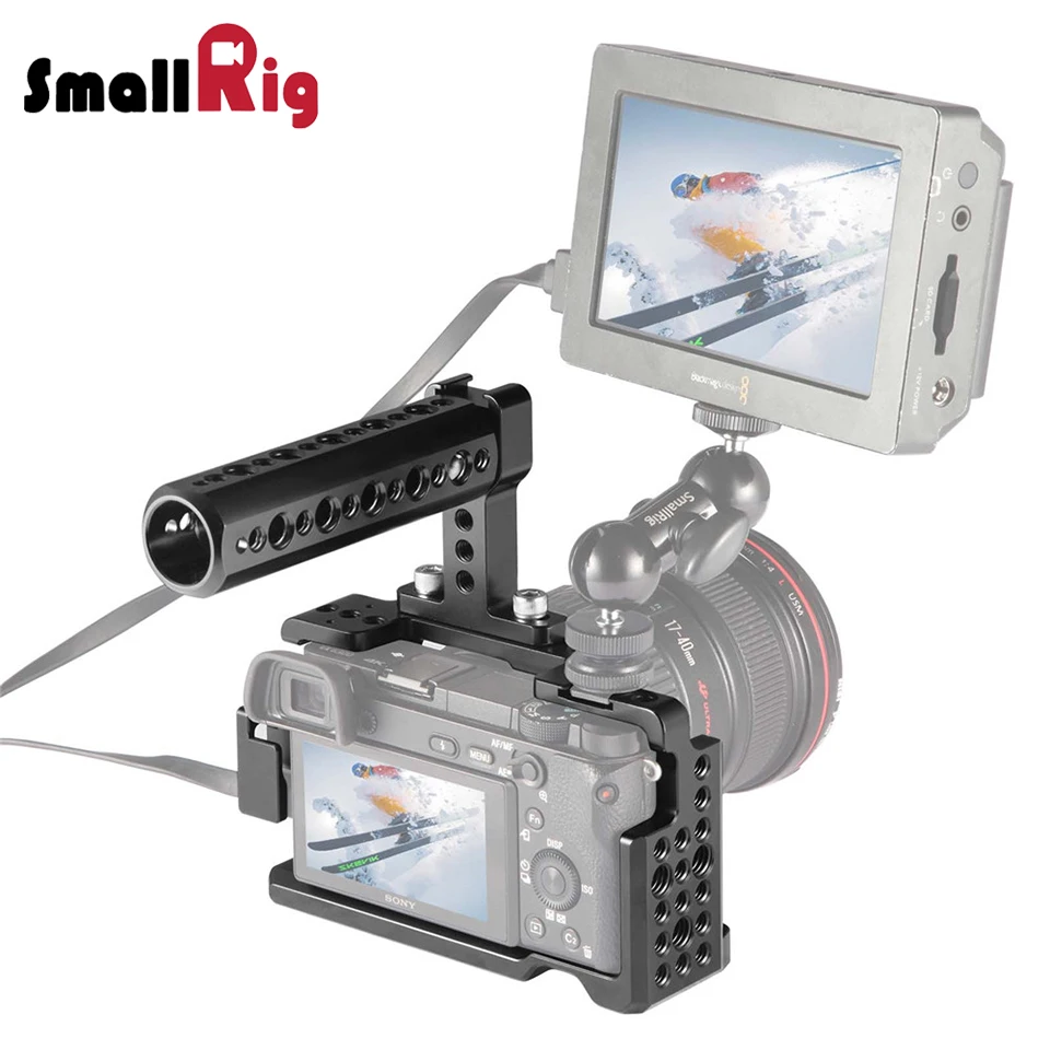 SmallRig a6500 клетка+ верхняя ручка+ HDMI Зажим Комплект для sony A6300/A6000/A6500/NEX7 клетка камеры DSLR клетка крепление Rig-1921