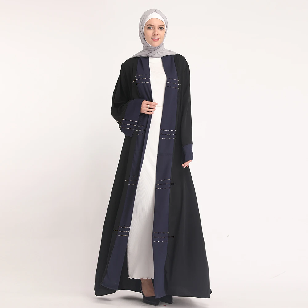 

Muslim Long Robes Vestidos Middle East Ramadan Turkish Beading Abaya Cardigan Maxi Dress Kimono Islamic Prayer Worship Service
