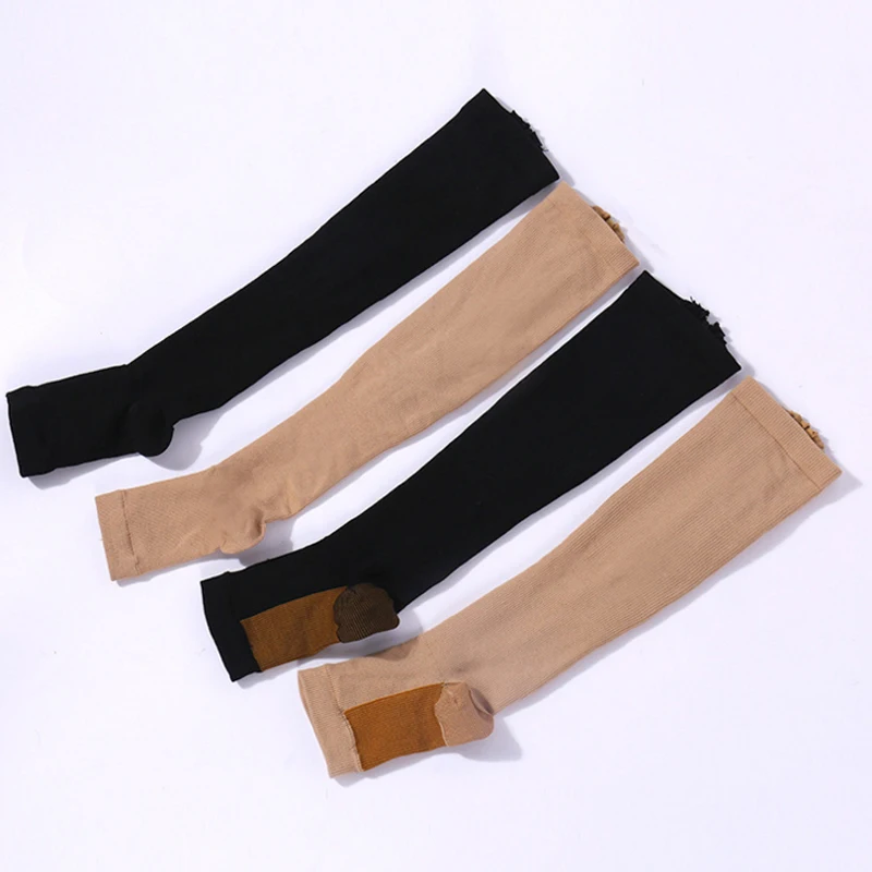 1 пара Компрессионные носки до колена на молнии|compression socks|sox compression sockstoe socks |