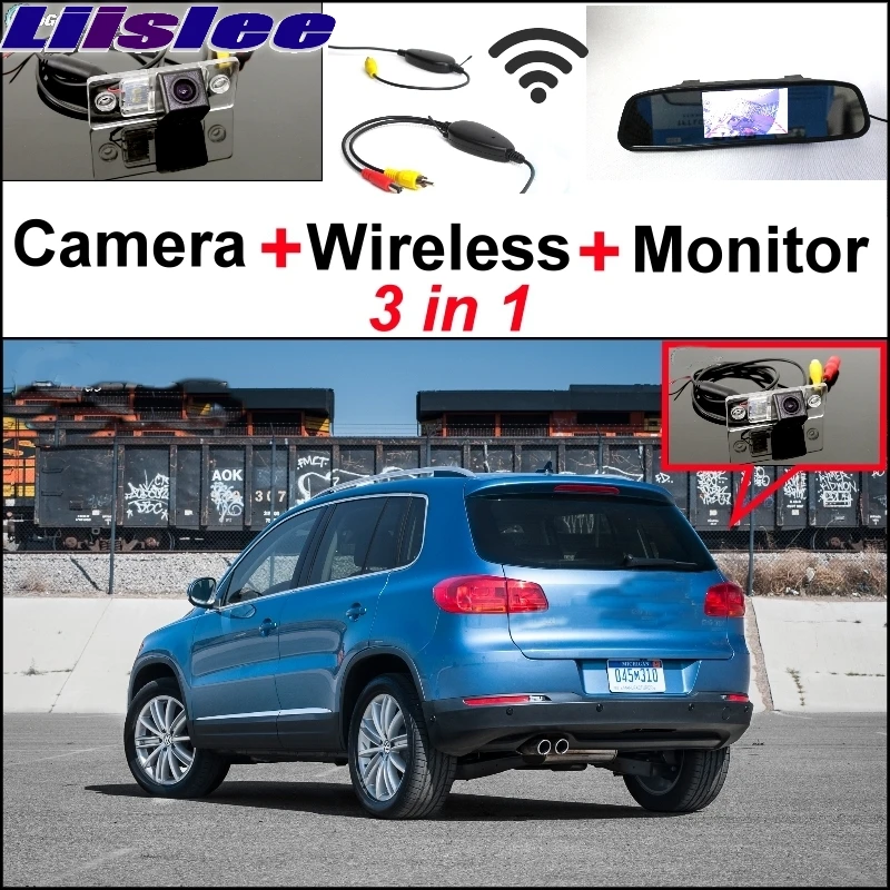 Liislee 3 in1 Special Rear View Wifi Camera + Wireless Receiver + Mirror Monitor Back Up Parking System For Volkswagen VW Tiguan