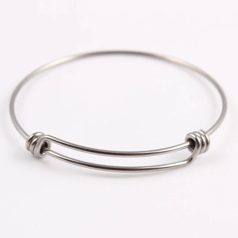 1.6mm Thickness Stainless Steel Expandable Wire Kid Adult Size Bangles