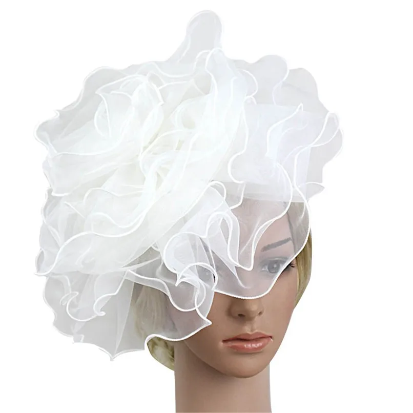 Fedoras Hombre Women Fashion Wedding Mesh Hat Fascinator Penny Ribbons And Feathers Party Elegant Hats For Women 30AG31 6