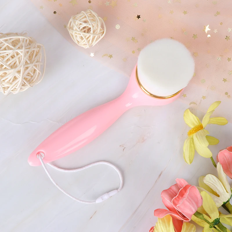 Deep Pore Cleansing Massage Brush face Superfine Fibre Soft face Brush Nylon Face Washing Brush With Long Handle Beauty Tool