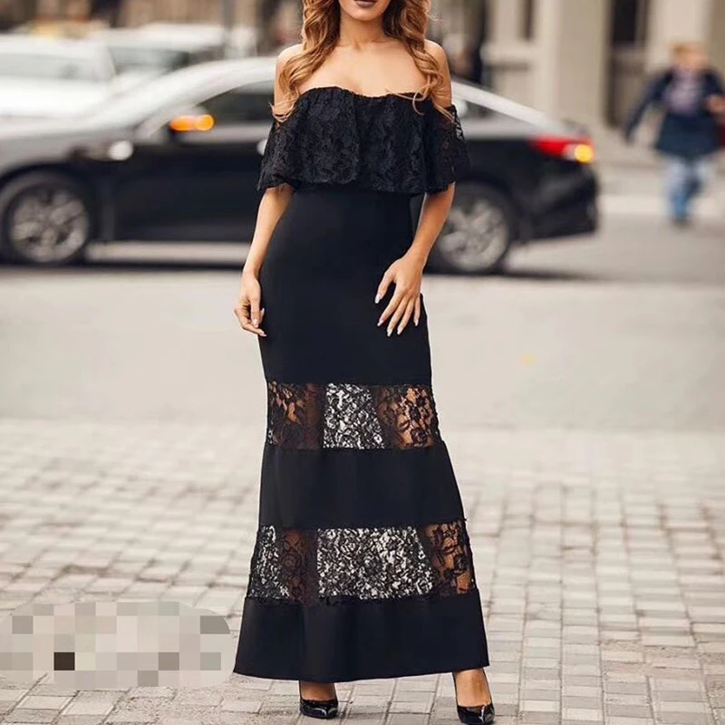 High Street Новая мода 2018 дизайнера платье Для женщин Slash Средства ухода за кожей Шеи