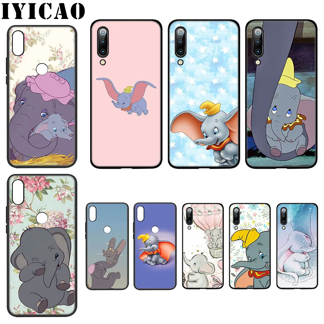 IYICAO милый Дамбо мягкий чехол для Xiaomi Mi на возраст 6 8 9 SE A1 A2 Lite F1 9T A3 Pro CC9E CC9 макс 3 5X 6X