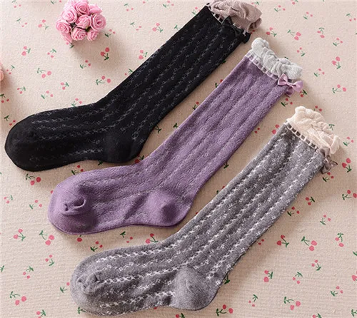 6pcs of mix color Носки для девочек сетчатые носки половина детей Socken Chaussettes Enfants рябить носки kniekousen девочек 6 пар/лот DCLL-074-6P - Цвет: 6pcs of mix color