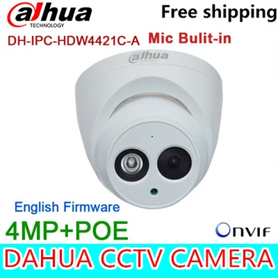 

Original Dahua 4MP Camera Mic built in IPC-HDW4421C-A IR Full HD IP POE Dome Camera DH-IPC-HDW4421C-A