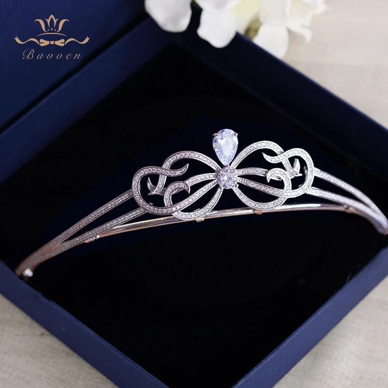 

Top-end High quality Sparkling Cubic Zirconia Brides Tiara Crown Bridal Hairbands Evening Hair Accessories