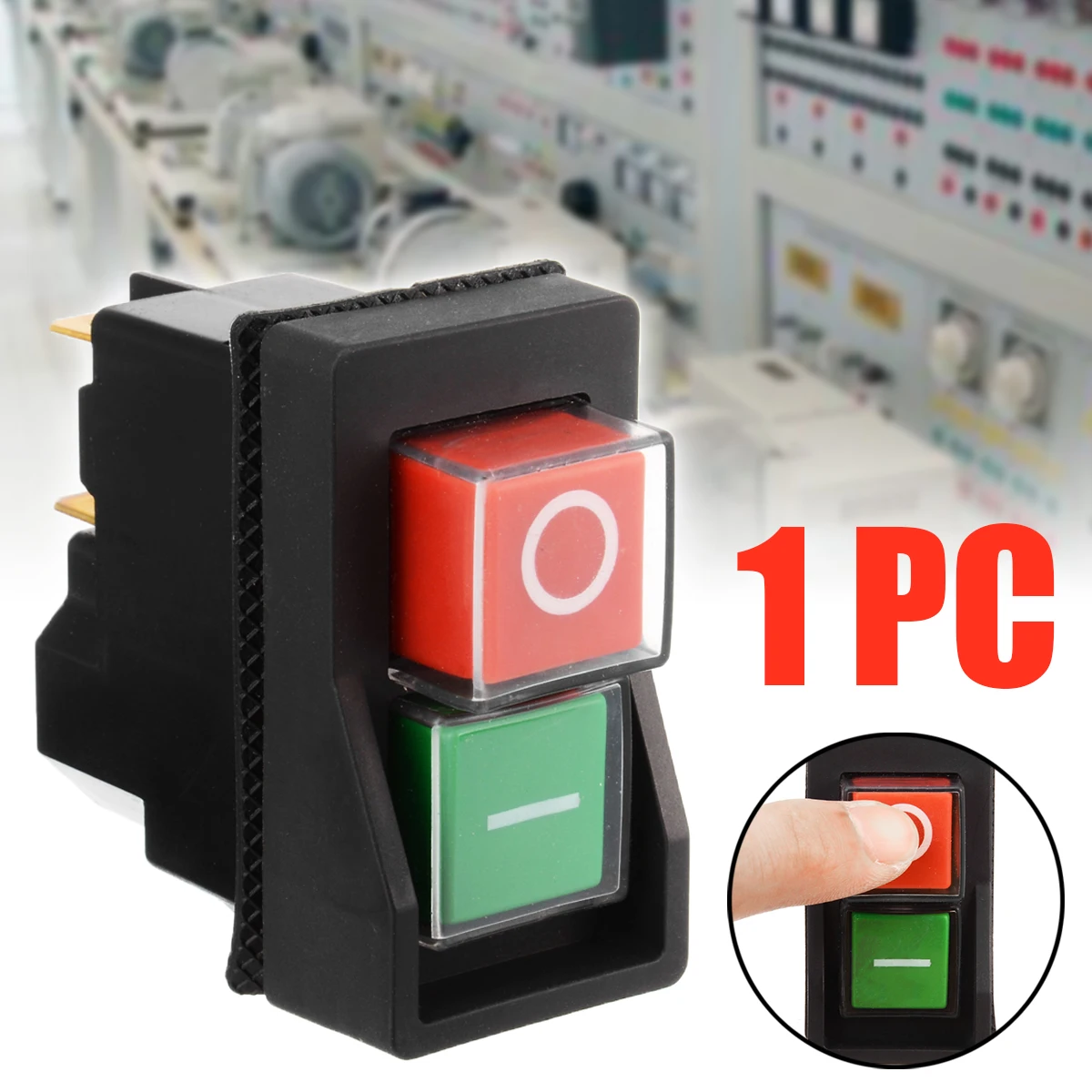 

1pc New 250V 16A IP55 KLD28 Waterproof magnetic on off switch 54*30*55mm 4 Pin Start Stop On Off Switch for Workshop Machines