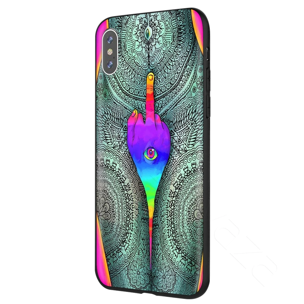 Lavaza психоделическая футболка арт чехол для iPhone 11 Pro XS Max XR X 8 7 6 6S Plus 5 5S se - Цвет: 6