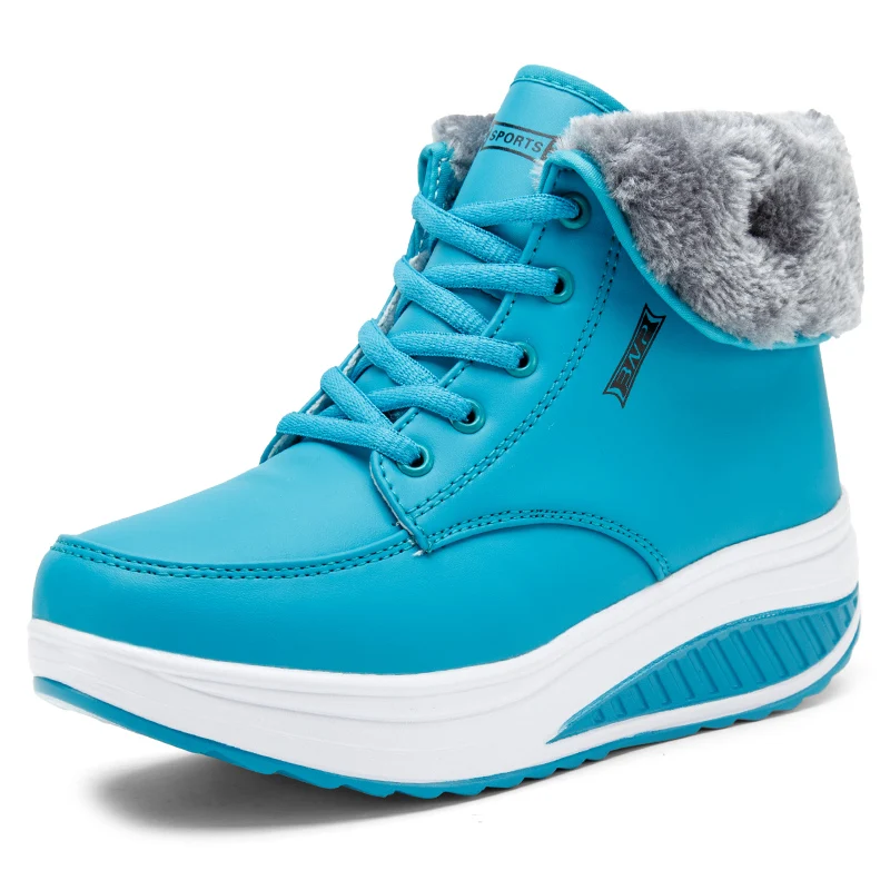 Plus Velvet Brand Design Superstar font b Women b font High top Warm Shoe Thick Soles