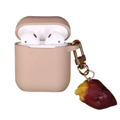 Сладкого картофеля силиконовый чехол для Apple Airpods случае аксессуары Bluetooth наушники специальный украшения сумка-чехол с брелок
