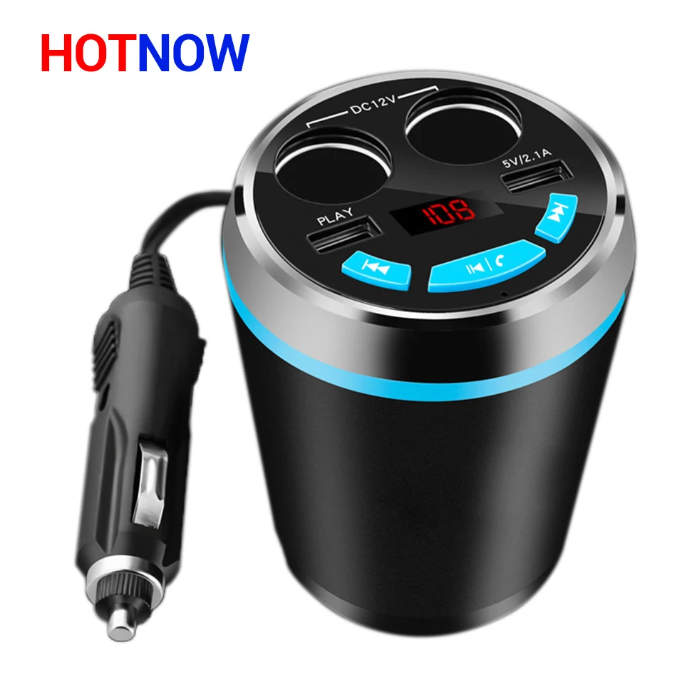 

HOTNOW Bluetooth Car Charger Cigaretter Lighter Handsfree Car Kit MP3 Player Charger For iPhone Samsung GPS