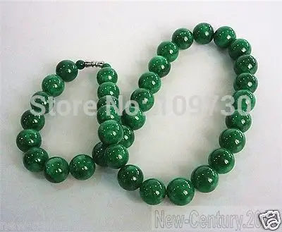 

Jewelr 003051 Chinese Green Natural Jadeite Jade Necklace Beads string