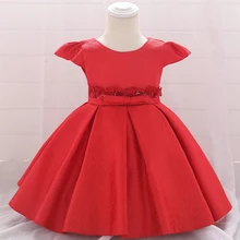 Платье-пачка с цветочным рисунком для новорожденных; платья для маленьких девочек; элегантное платье принцессы для вечеринки, дня рождения; праздничная одежда для крещения для девочек; L1906XZ