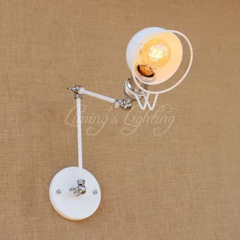 

North RH Europe modern white Retro Adjust head Swing Arm Wall Lamps E27 Reading Light workroom bedside bedroom wall sconce