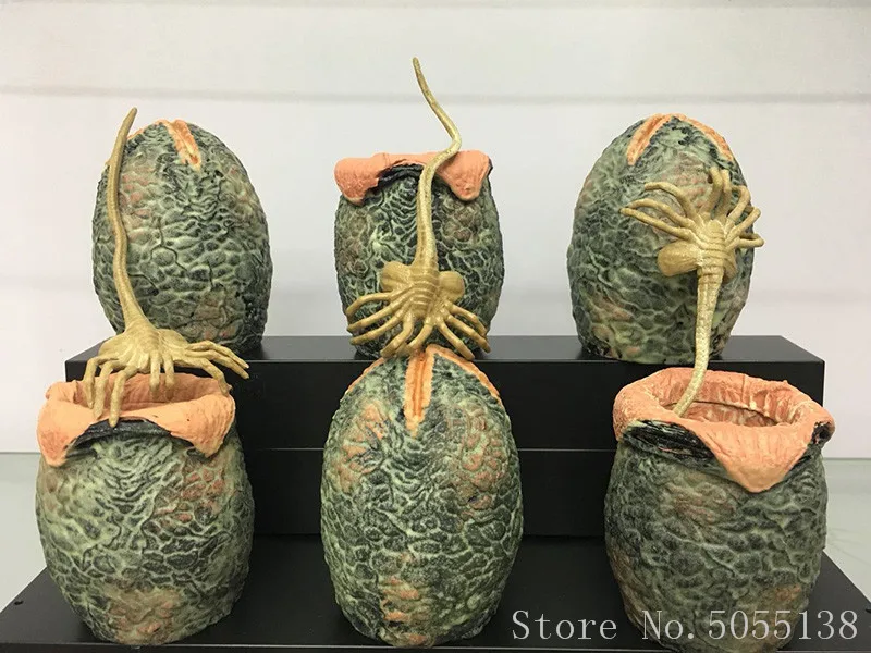 6 шт./компл. NECA Чужой против Хищника Facehugger Черный световой иностранцев яйцо экшн статуэтки коллекционные для детей игрушки подарки