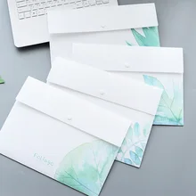 4 шт. маленькая свежая зеленая песня и ветер маленькая горизонтальная сумка для хранения файлов сумка для хранения данных офисные школьные принадлежности