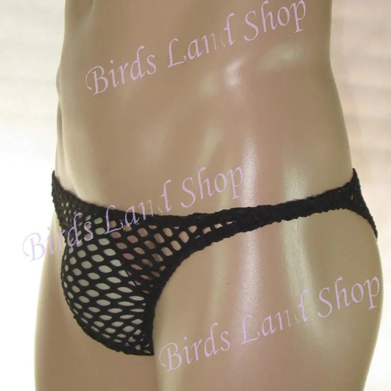 

Hot MEN underwear Tanga Bikini C-thru Big Net Fishnet G3779