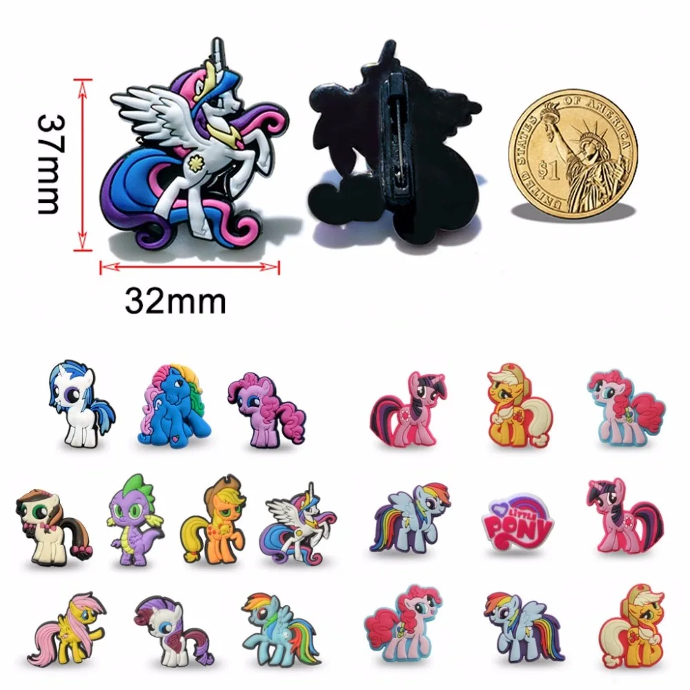 

100pcs Mini Anime Pins Button Badges Cute PVC Cartoon Figure Icon Brooch Button Badge Backpack Clothes Hat Decor Kids Xmas Gift