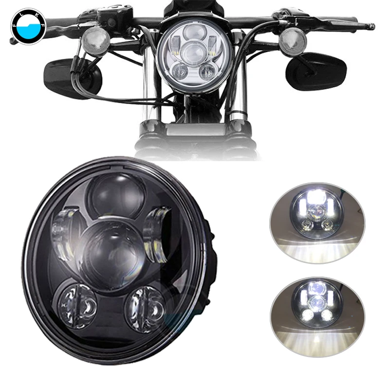 

5.75" LED Headlight High/Low Beam 45W Projector LED Headlight For Motorcycle for Iron 883