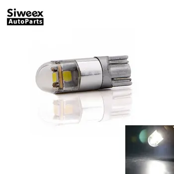 

1 Pcs T10 W5W 194 168 3 SMD 3030 Car LED Bulbs Turn Signal Door Lights Reading Trunk Lamp White 12V DC