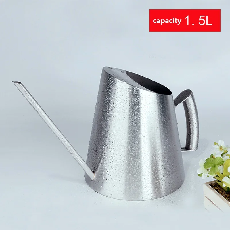 1.5L нержавеющая сталь поливающиеся Цветочные Бутылки с узким открытым носком
