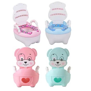 

Baby Training Pan Toilet Seat Children's Pot Potty Toilet Bowl Kids Bedpan Portable Urinal Comfortable Backrest Cartoon Cute Pot
