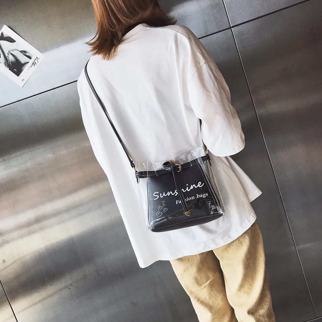 MOLAVE сумки модные сумки для женщин летняя маленькая сумка прозрачный желе сумки дикий простой плечо посылка набор 2pcs9422