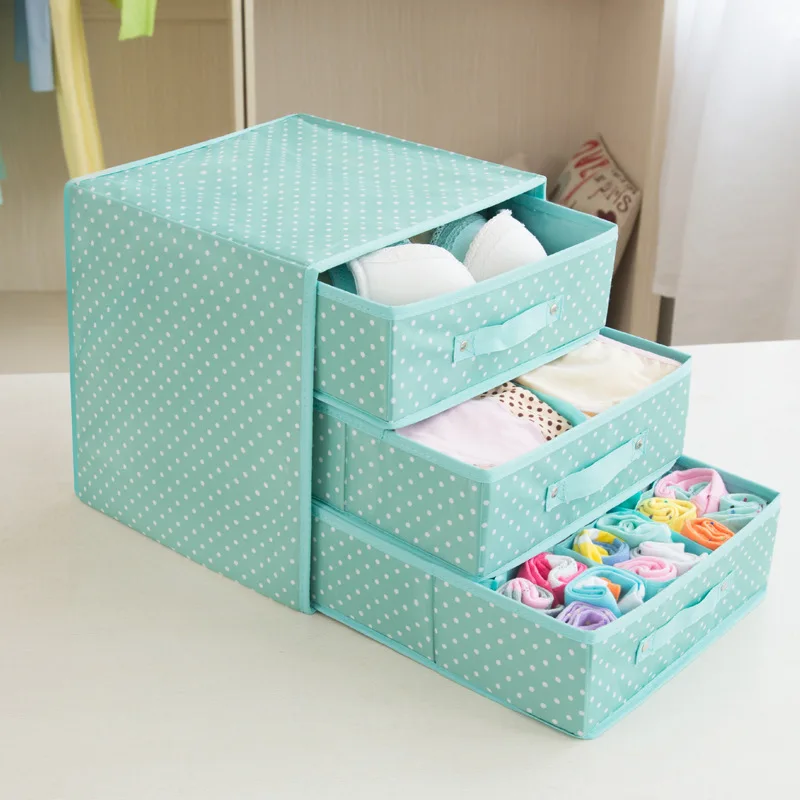 Three tier Heightening Storage Box Drawer Type Socks Underpants
