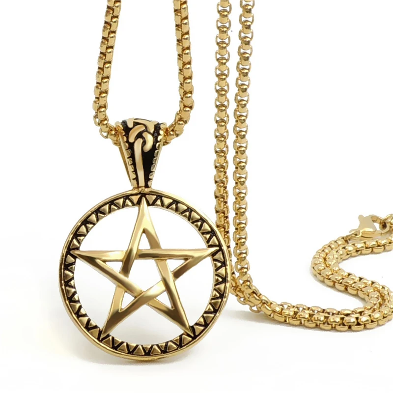 Цепочка с подвеской в виде звезды из нержавеющей стали 20 28 дюймов|chain necklace pendant|chain