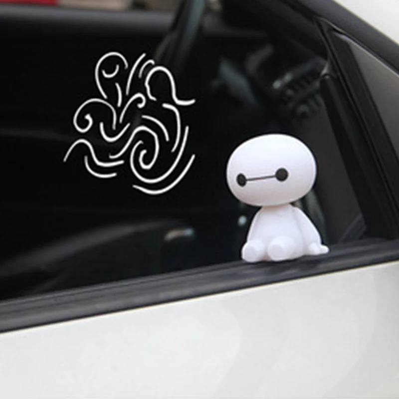 Car interior decoration cartoon white shaking head plastic cute creative doll big decorative accessories toy|Орнаменты| |