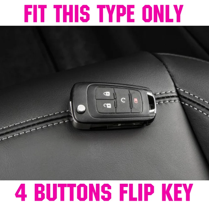 Silicone Flip Remote Key Holder Skin Cover Case FOB 4 Button For BUICK Regal New