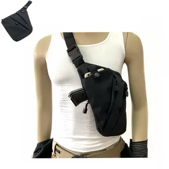 

Multifunctional Concealed Tactical Storage Gun Bag Holster Men's Left Right Nylon Shoulder Bag Airsoft Pistol Bag Chest Bag