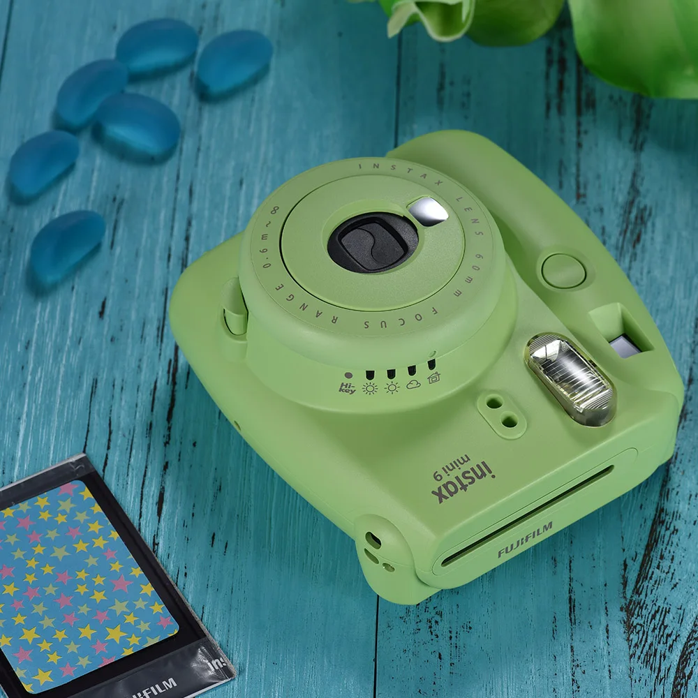 Fujifilm Instax Mini 9 пленочная камера фото мгновенная камера всплывающая линза автоматический замер мини-камера с 40 листов белая пленка края