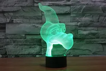 The new 7-color 3D USB creative Nightlight / LED lamp Cartoon Baby 133/ Free Shipping