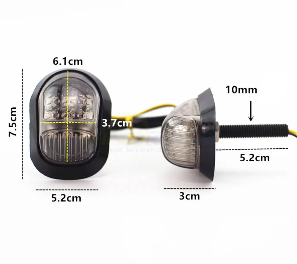 2 шт. мотоциклетный сигнальный светильник 12 в светодиодный поворотники индикаторы универсальные сигнальные огни, мигалки для Honda Grom Msx125 Msx125 SF