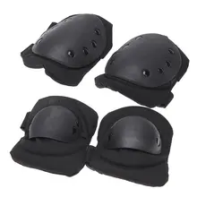 4 шт. уличные Взрослые спортивные тактические наколенники защитные накладки для катания на коньках лыжах скалолазание с сеткой чехол для переноски